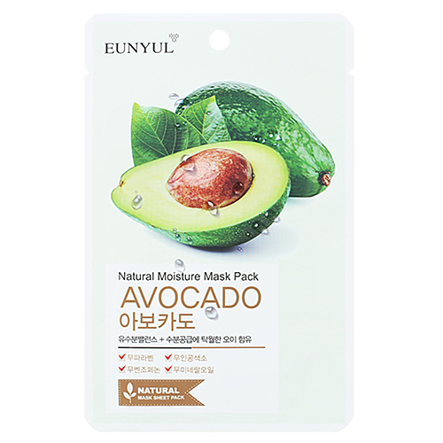 Eunyul Маска тканевая с экстрактом авокадо - Natural mosture mask pack avocado, 22мл