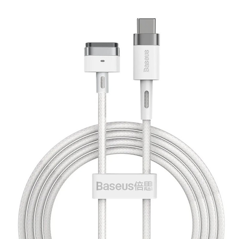 USB дата-кабель Baseus Zinc Magnetic Series iP Laptop Charging Type-C to T-shaped Port Cable 60W (CATXC-V02) 2.0 м Белый