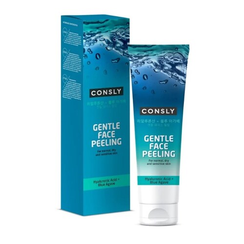 Consly Гель для деликатного очищения - Gentle face peeling with hyaluronic acid and agave, 120мл