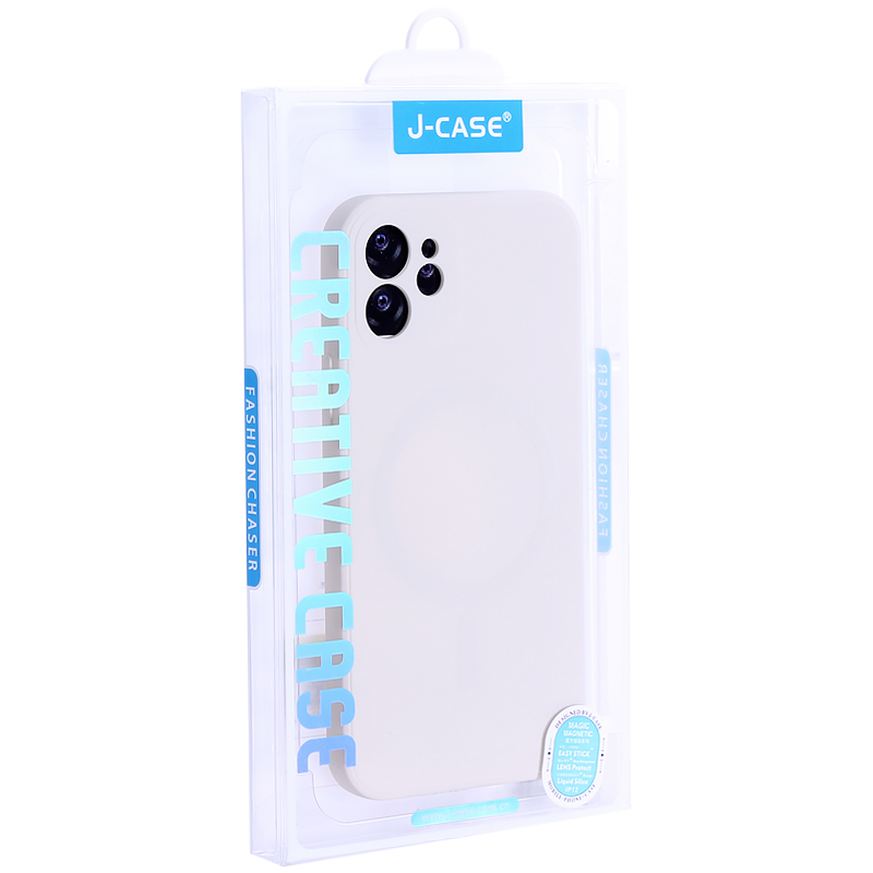 Чехол-накладка силиконовая J-case Creative Case Liquid Silica Magic Magnetic для iPhone 12 (6.1") Белый