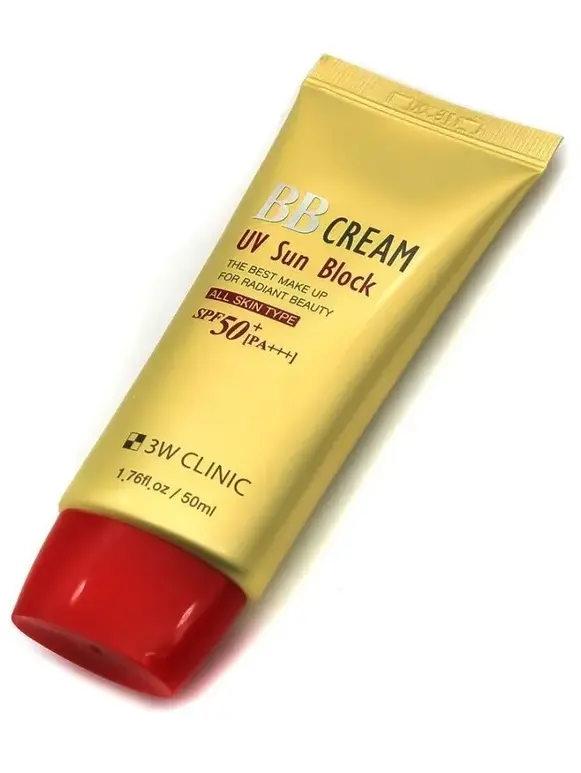 3W CLINIC UV Sun Block BB Cream SPF50+/PA+++ Солнцезащитный ВВ крем