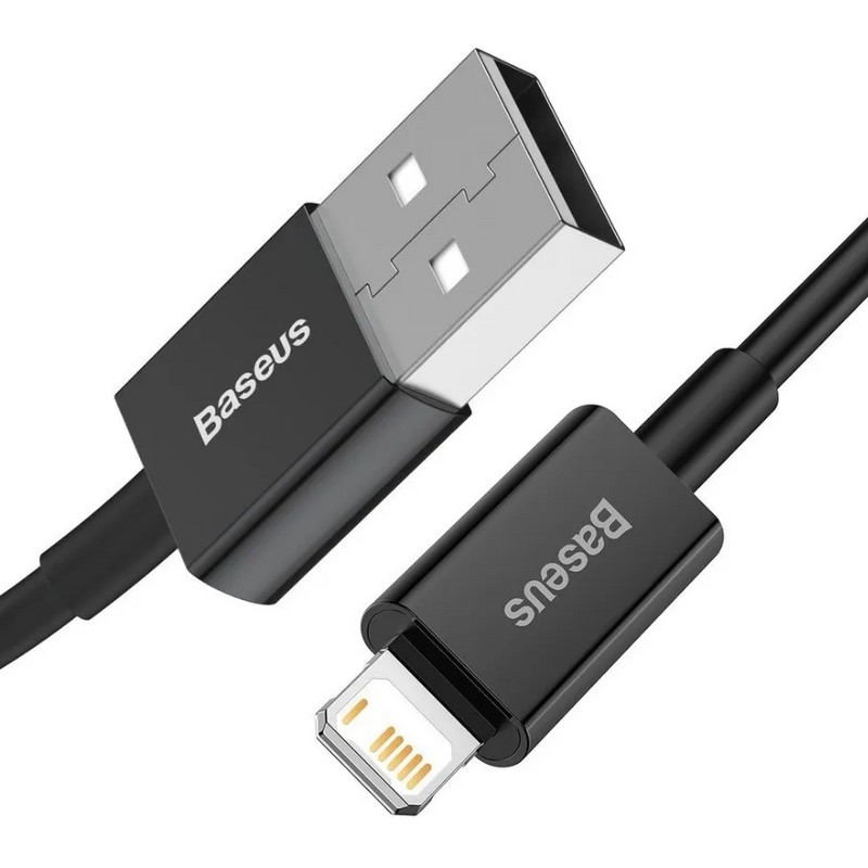 USB дата-кабель Baseus Superior Series Fast Charging Data Cable Lightning 2.4A (CALYS-C01) 2.0м Черный