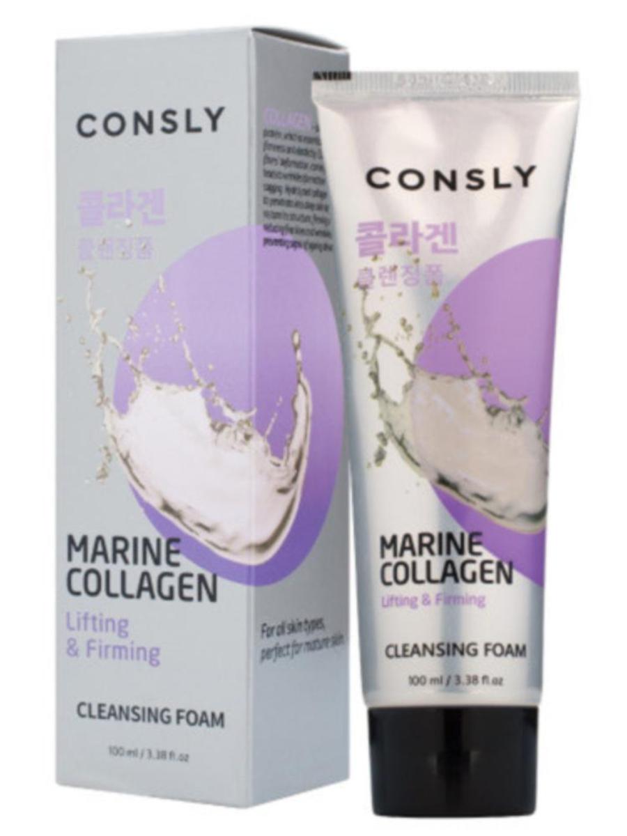 Consly Пенка для умывания  кремовая укрепляющая с коллагеном - Marine collagen lifting, 100мл