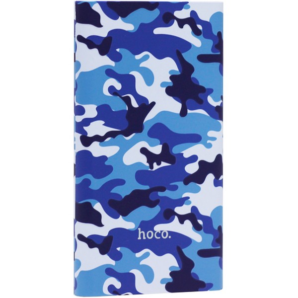 Аккумулятор внешний универсальный Hoco J9-10000 mAh Camouflage Series Power Bank (USB: 5V/2.1A Max) Камуфляж-синий