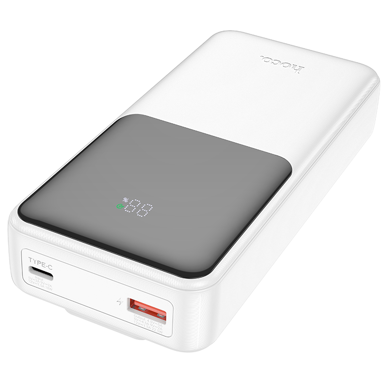 Аккумулятор внешний универсальный Hoco J119A 20000 mAh Sharp charger PD22.5W+QC3.0 power bank (USB:5V-3A/ Type-C: 5V-3A) Белый