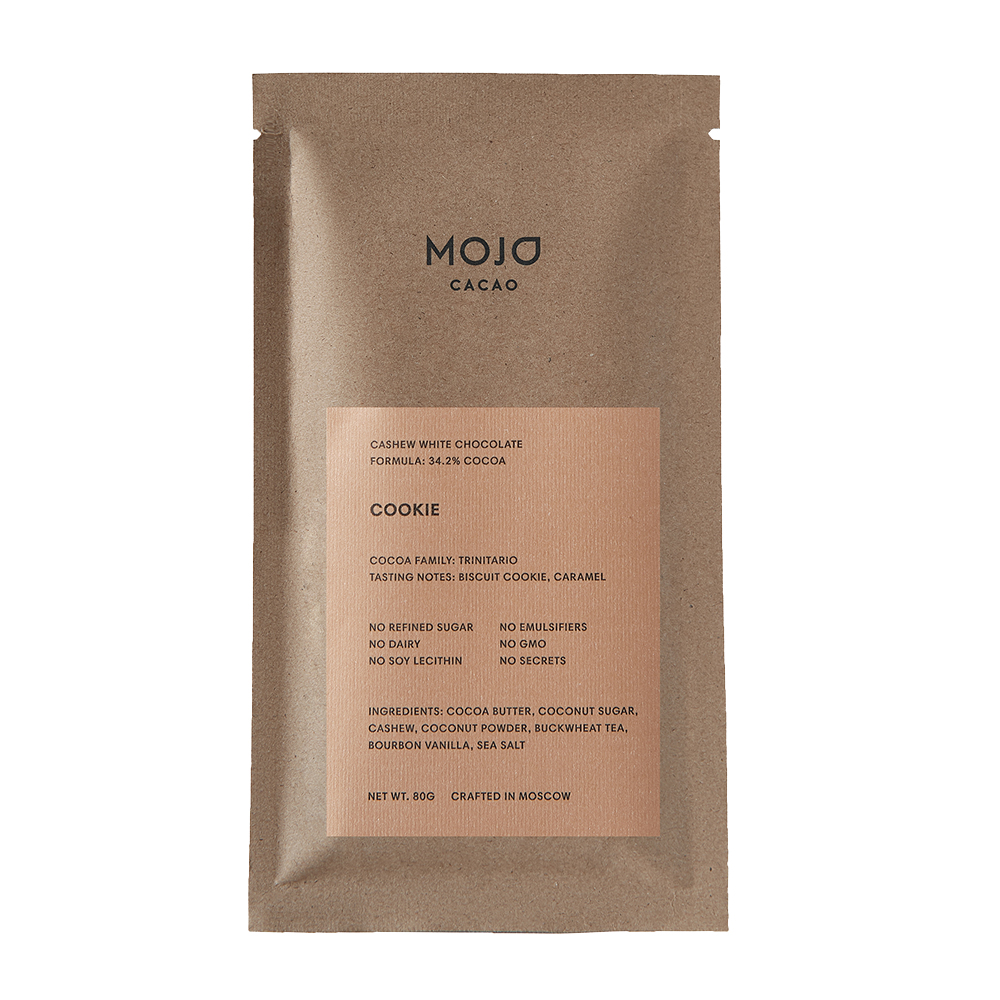 Шоколад кешью с гречишным чаем "Cookie" Mojo Cacao 80 г