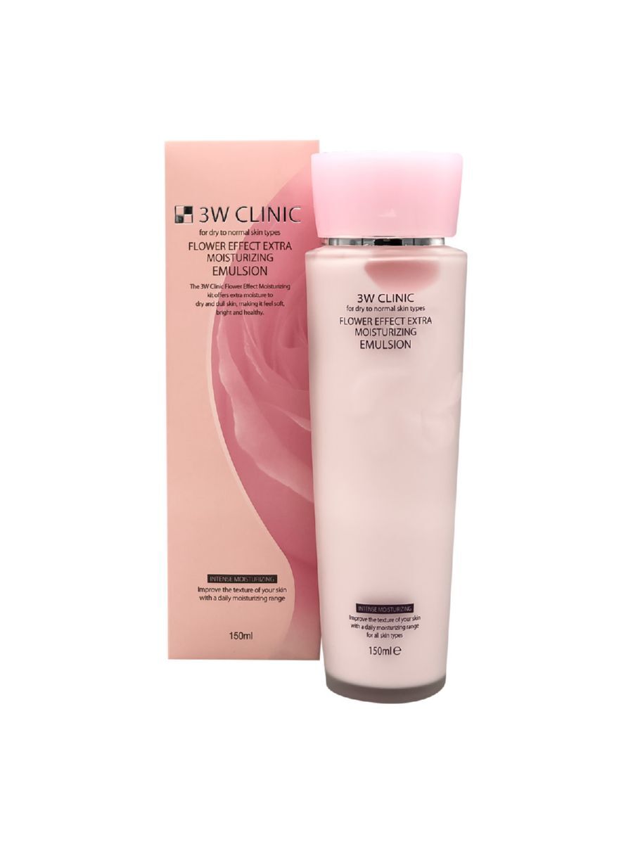 3W CLINIC Flower Effect Extra Moisturizing Emulsion Увлажняющая эмульсия для лица