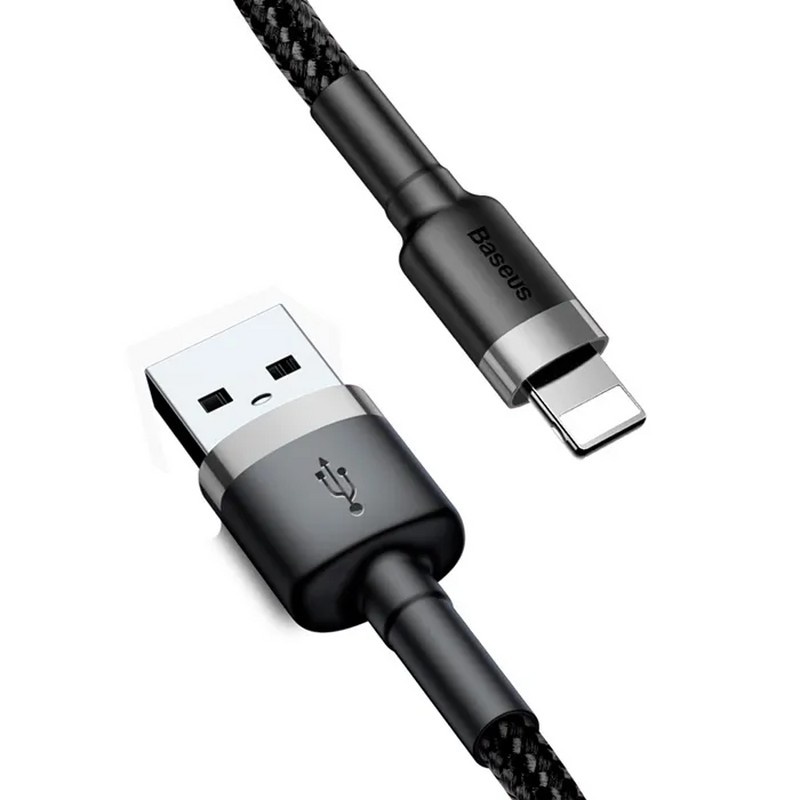 USB дата-кабель Baseus Cafule cable for Lightning (CALKLF-AG1) (0.5 м) Gray-Black