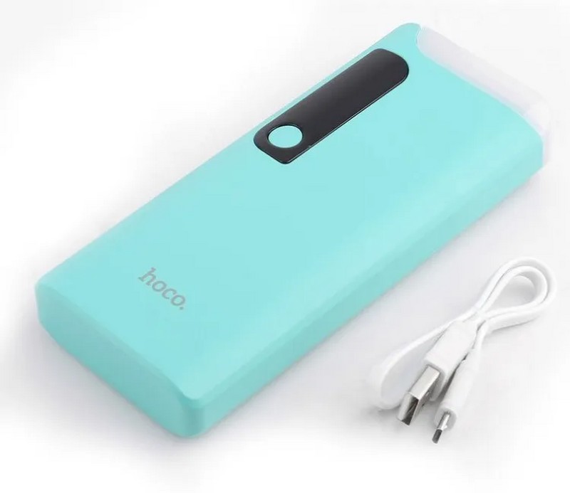 Аккумулятор внешний универсальный Hoco B27-15000 mAh Pusi Power Bank (2USB: 5V-2.0A) Голубой