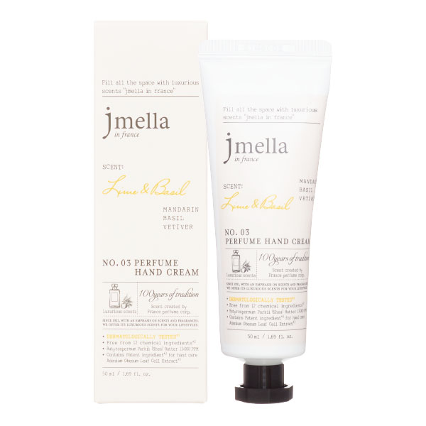 JMELLA IN FRANCE LIME & BASIL PERFUME HAND CREAM Крем для рук "Мандарин, базилик, ветивер"