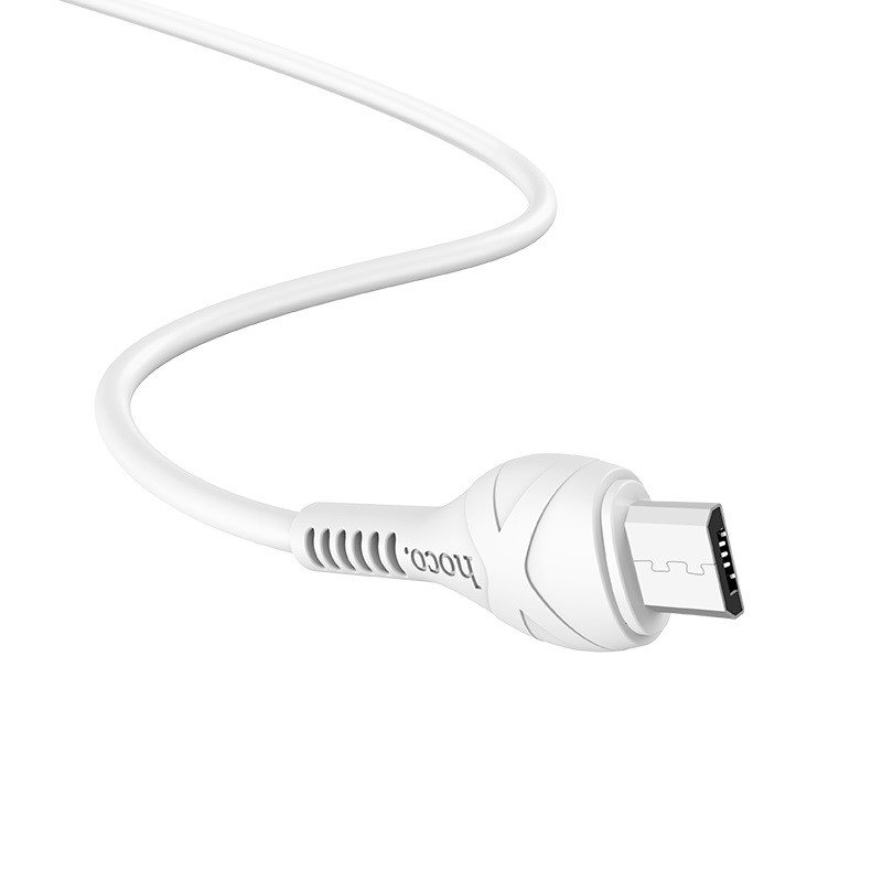 USB дата-кабель Hoco X37 Cool power Charging data cable for MicroUSB (1.0м) Белый