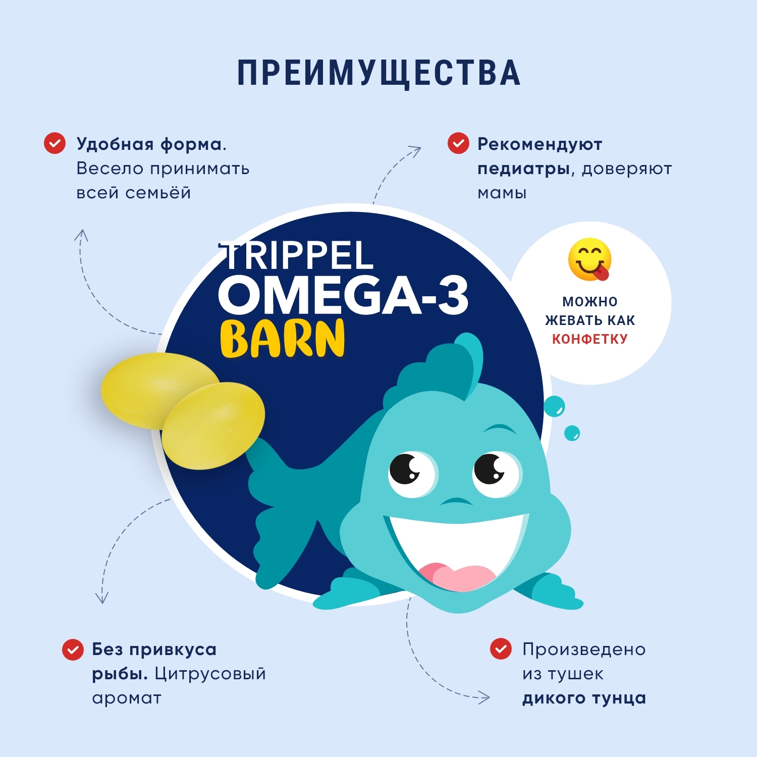 Omega-3 trippel "Barn" Biopharma, 120 шт