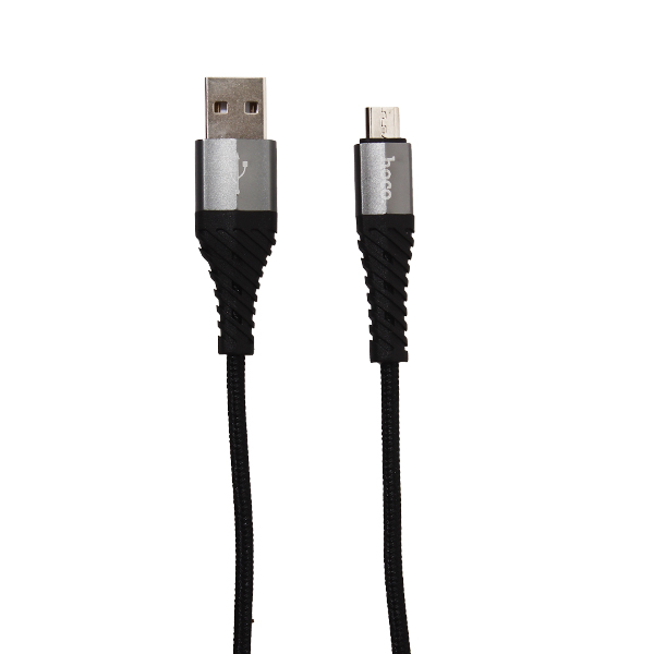 USB дата-кабель Hoco X38 Cool charging data cable for MicroUSB (0.25м) (2.4A) Черный