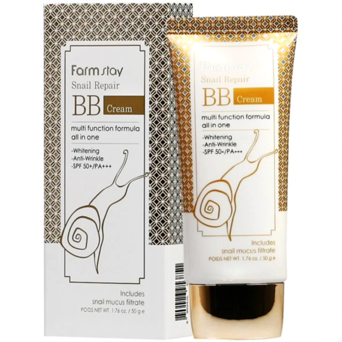 FarmStay Snail Repair BB Cream SPF50+/PA+++ Восстанавливающий ВВ-крем с улиточным муцином