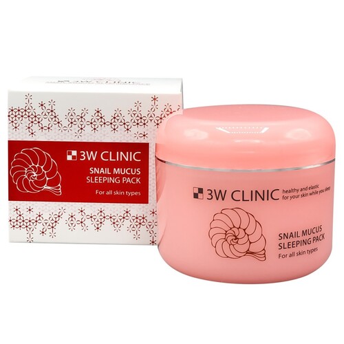 3W CLINIC Snail Mucus Sleeping Pack Восстанавливающая маска ночного действия с муцином улитки