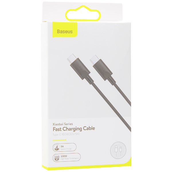 USB дата-кабель Baseus Xiaobai Series Fast Charging cable Type-C to Type-C 100W (20V-5A ) (CATSW-D01) 1.5 м Черный