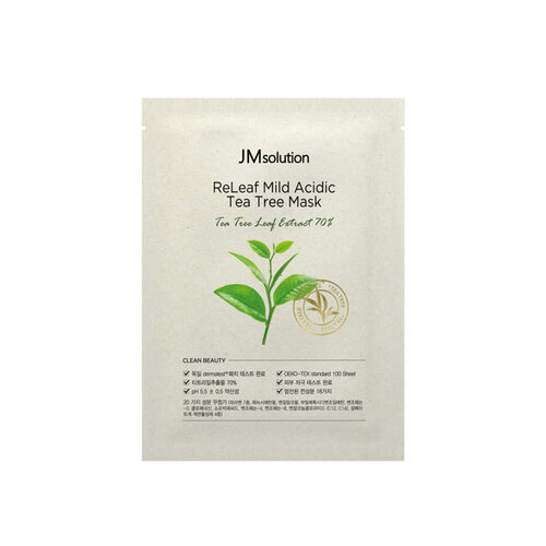 JMsolution Маска тканевая с экстрактом чайного дерева - Releaf mild acidic tea tree mask, 30мл