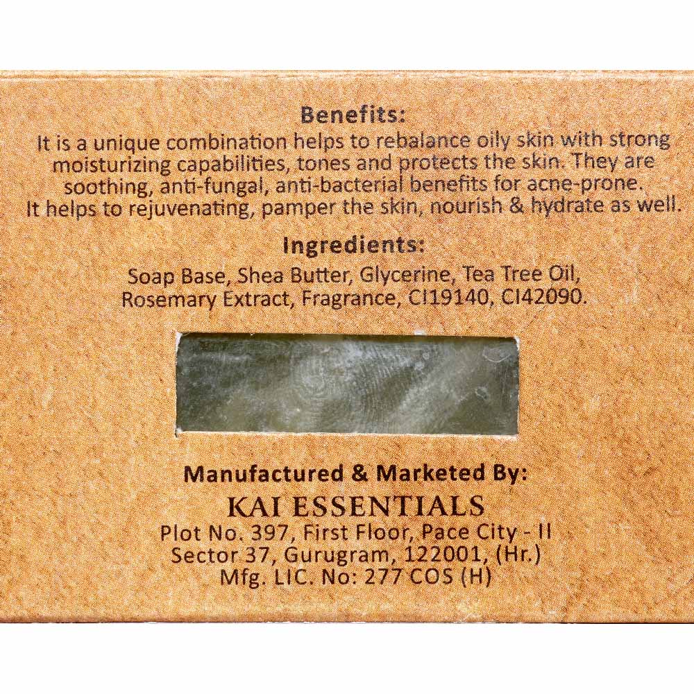 KAI ESSENTIALS Мыло Tea Tree & Rosemary  Чайное дерево и розмарин Премиум с маслом ши 125 г