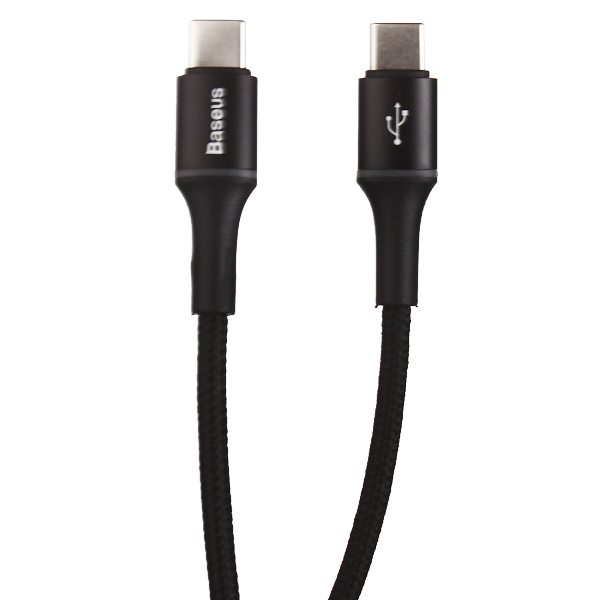 USB дата-кабель Baseus Halo cable Type-C to Type-C 60W (20V-3A ) (CATGH-K01) 2.0 м Черный