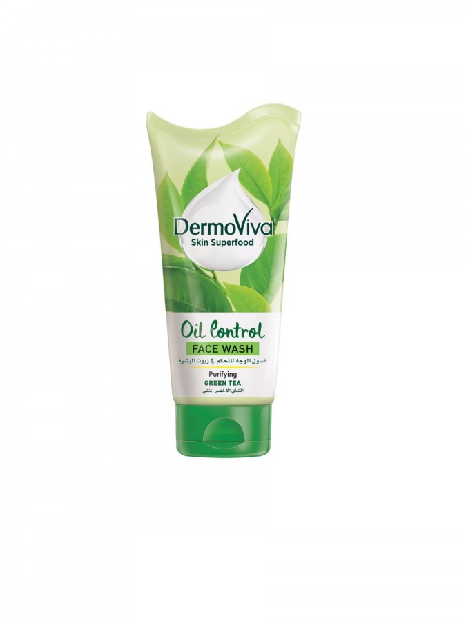 DermoViva Skin Superfood Green Tea Oil Control Face Wash Средство для умывания очищающий 150г