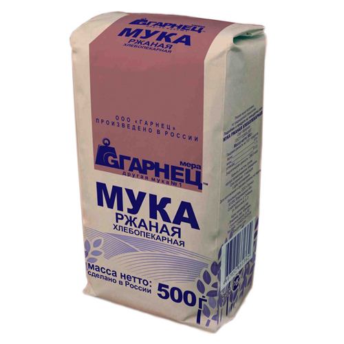 Мука ржаная хлебопекарная Гарнец 500 г