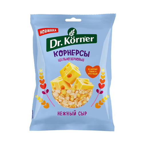 Чипсы кукурузно-рисовые "С сыром" Dr. Korner 50 г