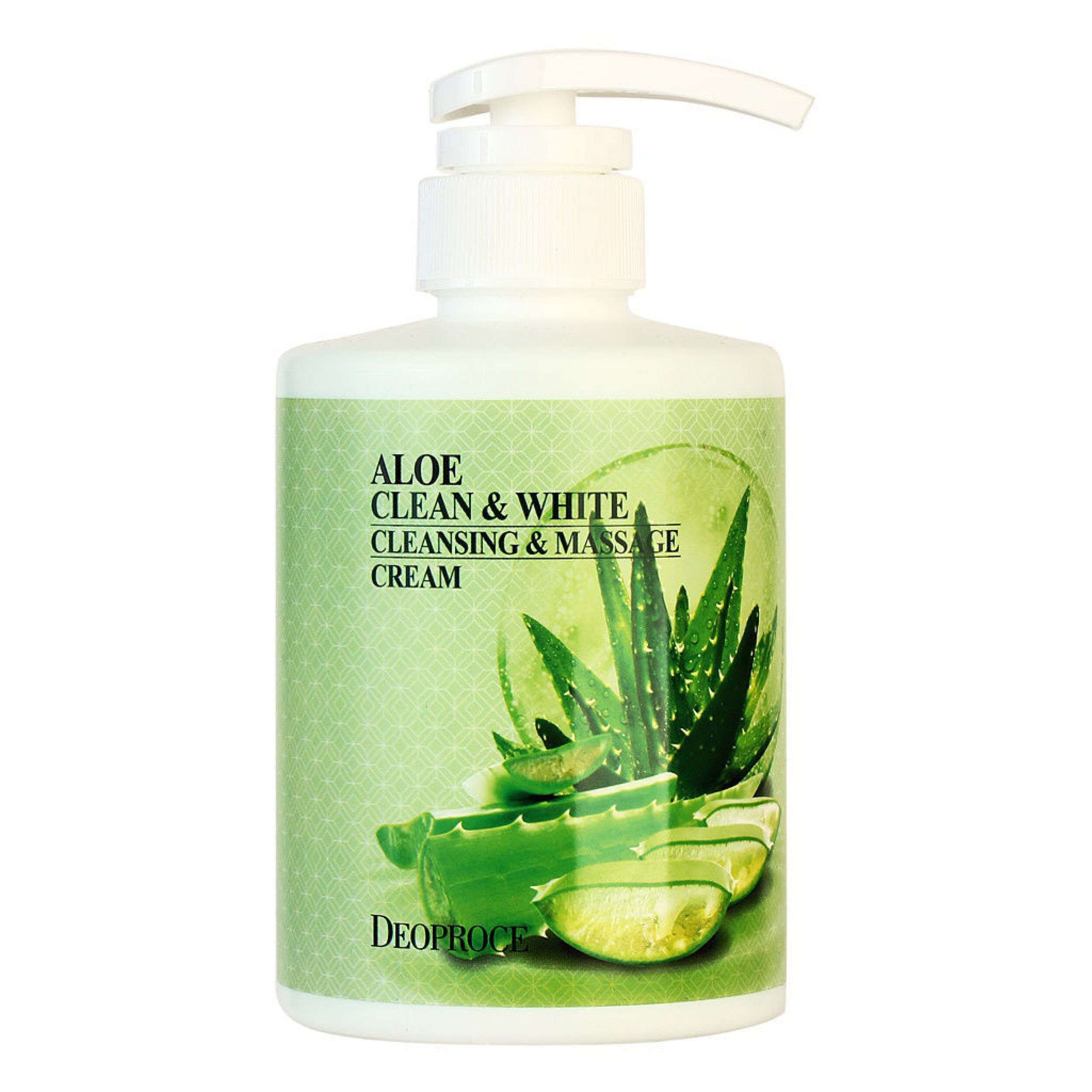 Deoproce Крем для лица с алоэ массажный - Clean&amp;white cleansing massage cream aloe, 430мл