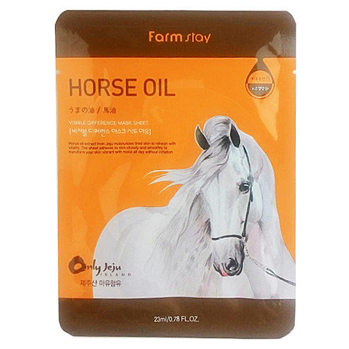 FarmStay Visible Difference Horse Oil Mask Sheet Питательная тканевая маска для лица