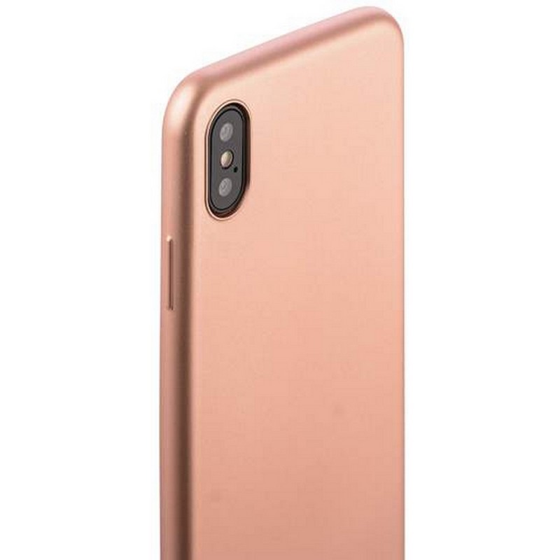 Чехол-накладка силиконовый J-case Delicate Series Matt 0.5mm для iPhone XS/ X (5.8") Розовое золото