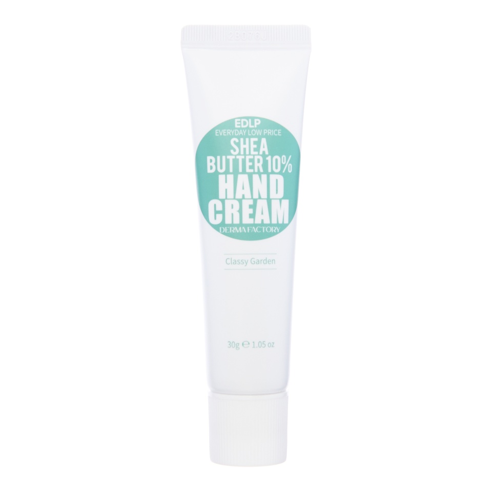 DERMA FACTORY EDLP Shea Butter 10% Hand Cream Classy Garden Увлажняющий крем для рук с маслом ши и ароматом цветочного сада 30г