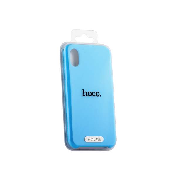 Чехол-накладка силиконовый Hoco Silicone Case для iPhone XS/ X (5.8") Голубой