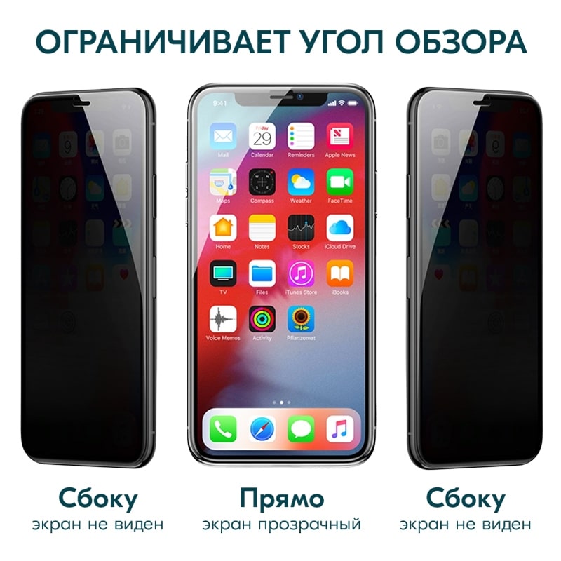 Стекло защитное Remax 3D (GL-27) Антишпион Privacy Series Твердость 9H для iPhone 14/ 13/ 13 Pro 2021 (6.1") 0.3mm Black