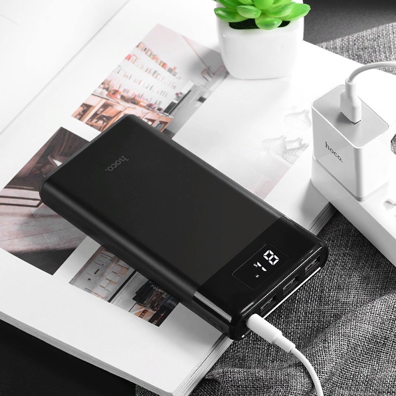 Аккумулятор внешний универсальный Hoco B35E-30000 mAh Entourage mobile Power bank (2USB: 5V-2.0A) черный