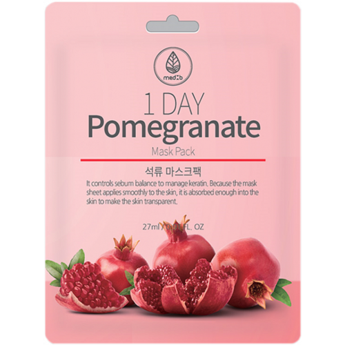 Med B Маска тканевая с экстрактом граната - 1 Day pomegranate mask pack, 27мл