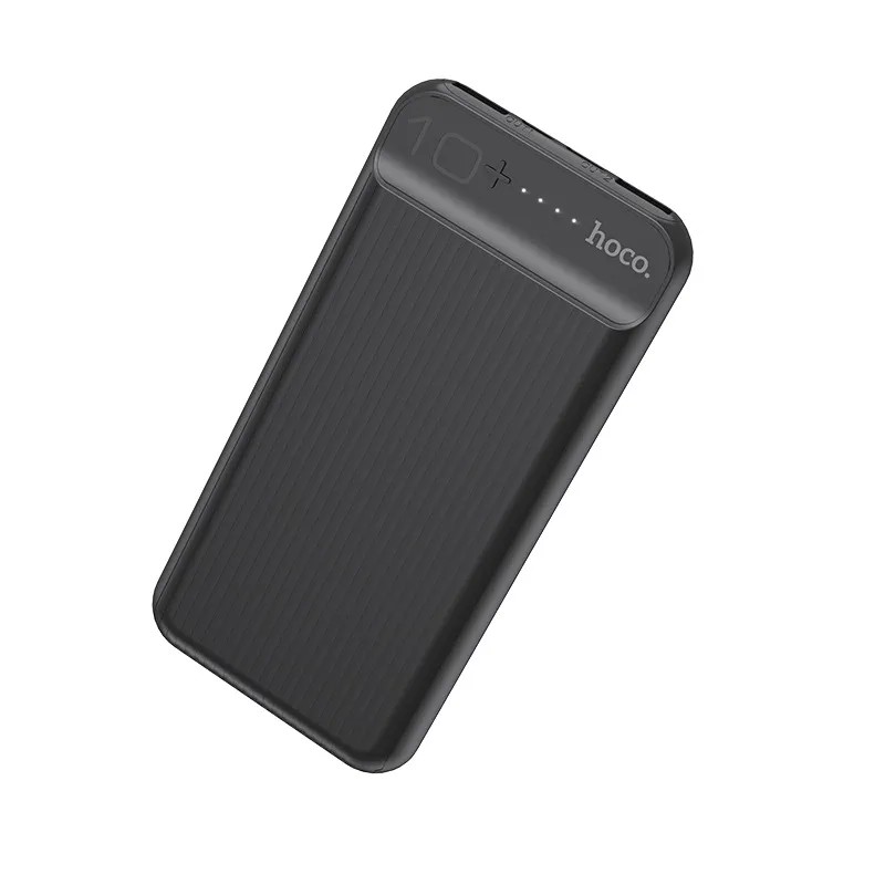 Аккумулятор внешний универсальный Hoco J52 10000 mAh New mobile power bank (2USB:5V-2.0A Max) Черный