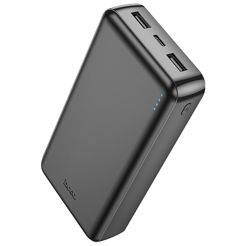 Аккумулятор внешний универсальный Hoco J100A 20000 mAh High-ranking power bank (2USB:5V-2.1A) Черный