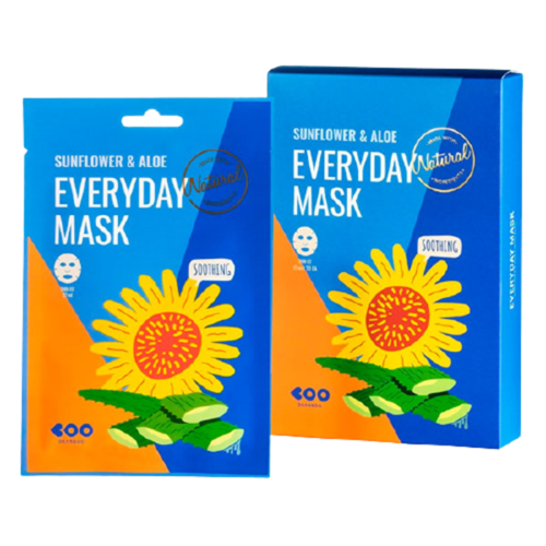 Dearboo Маска для лица «успокаивающая» - Sunflower&aloe every day mask, 27мл