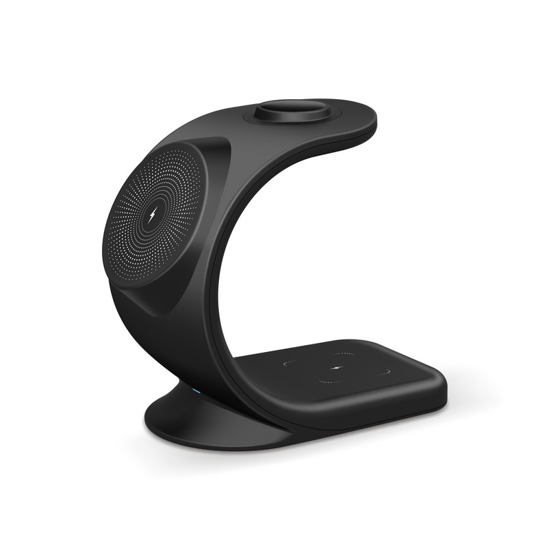 Беспроводное зарядное устройство MItrifON Magnetic Wireless charger stand 3в1 MageSafe Stand (OJD-83) для iPhone/ Watch/ Air Pods 15W Черный