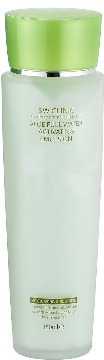 3W CLINIC Aloe Full Water Activating Emulsion Увлажняющая эмульсия с экстрактом алоэ