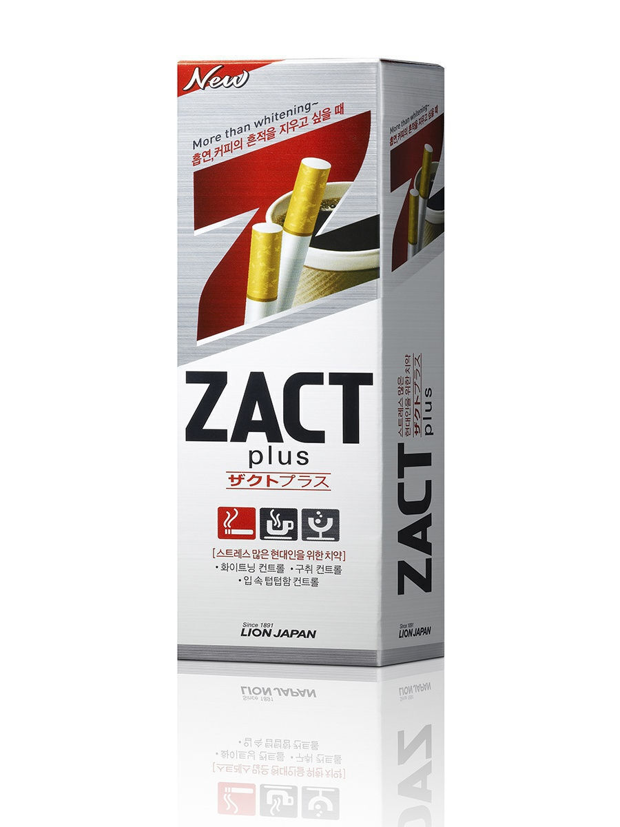 Зубная паста Zact Plus, Отбеливающая LION 150 г