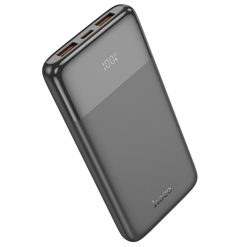 Аккумулятор внешний универсальный Hoco J121 10000 mAh power bank 22.5W (2USB:5V-2.0A) Черный