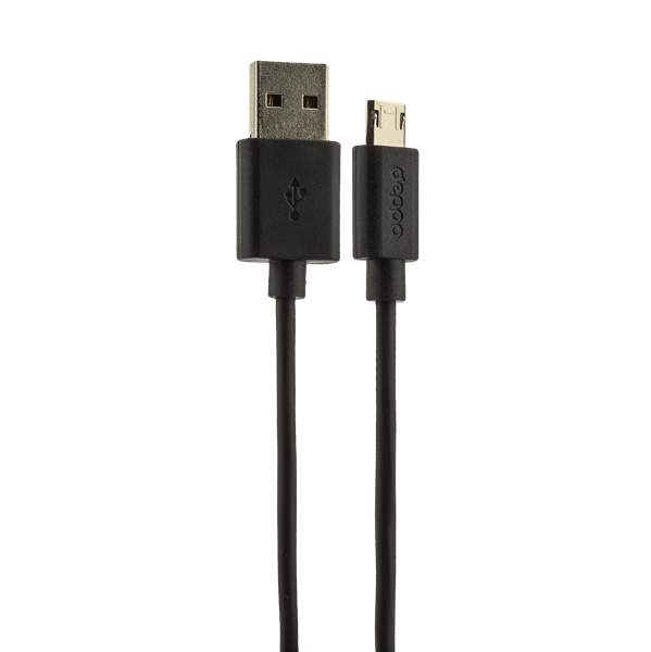 USB дата-кабель Deppa D-72215 витой USB - microUSB 2-сторонние коннекторы (USB 2.0/ 2А) 2м Черный