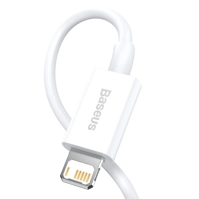 USB дата-кабель Baseus Superior Series Fast Charging Data Cable Lightning 2.4A (CALYS-02) 0.25м Белый