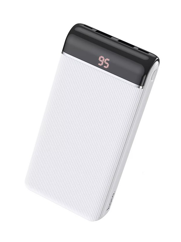 Аккумулятор внешний универсальный Hoco J59A 20000 mAh Famous mobile power bank (2USB:5V-2.0A Max) Белый