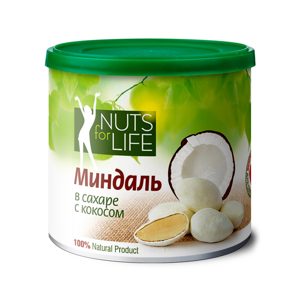 Миндаль в сахаре с кокосом Nuts for life 115 г