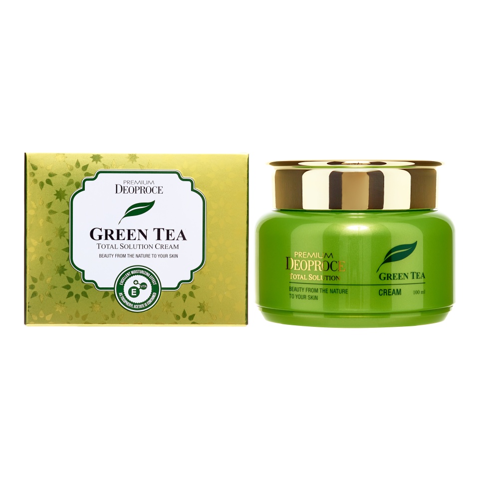 DEOPROCE PREMIUM GREEN TEA TOTAL SOLUTION CREAM Крем для лица с экстрактом зелёного чая