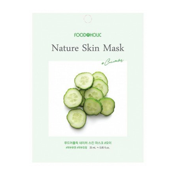 FOODAHOLIC NATURE SKIN MASK #CUCUMBER Тканевая маска для лица с экстрактом огурца