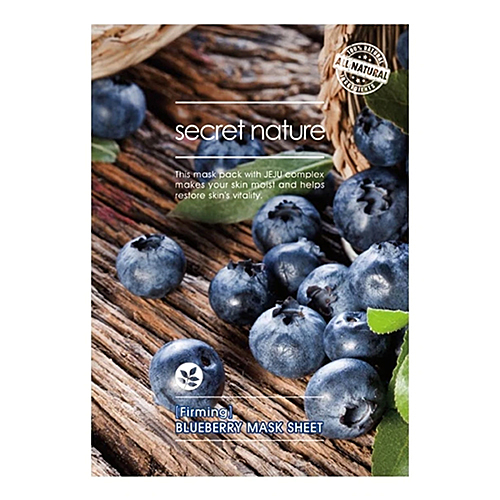 Secret Nature Маска для лица укрепляющая с экстрактом черники - Firming blueberry mask sheet, 25г