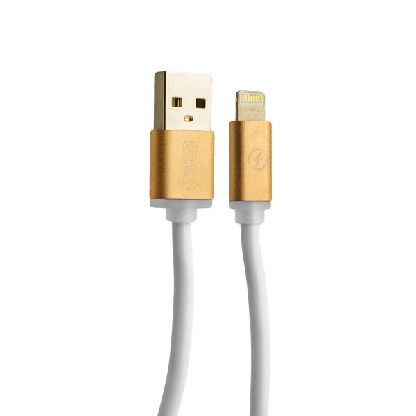 USB дата-кабель COTECi M6 Lightning cable Aluminum series (3.0 м) - CS2077-3M-GD Белый, золотистый наконечник