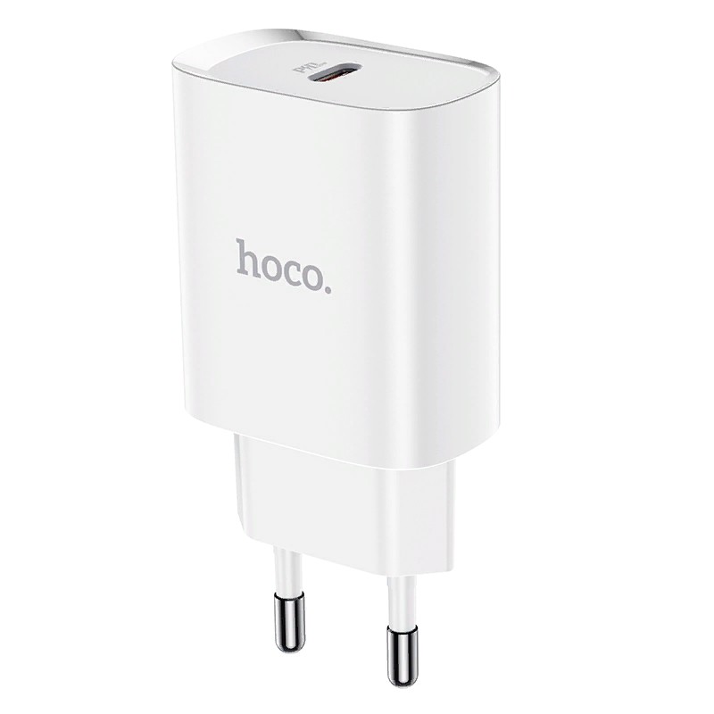 Адаптер питания Hoco N14 Smart Charging single port PD20W+QC3.0 charger (USB-C: 5V max 3A/ 20Вт) Белый